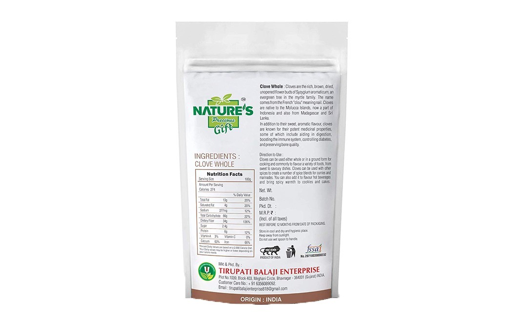 Nature's Gift Clove Whole    Pack  250 grams